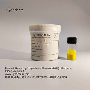 Hydrogen tetrachloroaurate(III) trihydrate CAS : 16961-25-4