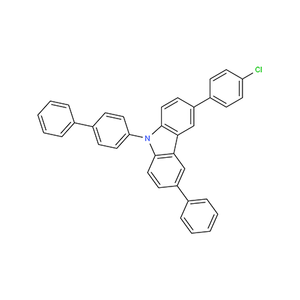 9-[1,1'-Biphenyl]-4-yl-3-(4-chlorophenyl)-6-phenyl-9H-carbazole CAS:1221238-04-5