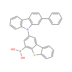 2-(2-phenyl-9H-carbazol-9-yl)dibenzo[b,d]thiophen-4-ylboronic acid CAS:2075739-98-7